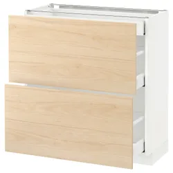 IKEA METOD / MAXIMERA(792.159.60) 2-дверний / 3-місний, білий / Askersund світлий попелястий малюнок