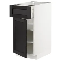 IKEA METOD / MAXIMERA(594.628.81) шафа stj szu / двер, білий/забарвлений лерхітановим чорним