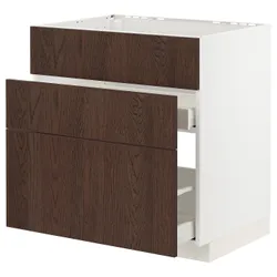 IKEA METOD / MAXIMERA(994.044.36) одна штука від злотих + 3 шт./2 шт, білий / Сінарп коричневий