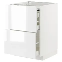 IKEA METOD / MAXIMERA(794.338.02) шафа з висувною стільницею / 3 шухляди, білий / Ringhult білий