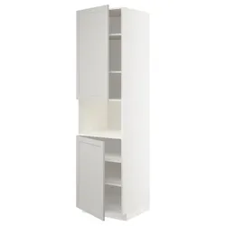 IKEA METOD(794.589.58) шоста висока мікро 2д / пол, білий/Lerhyttan світло-сірий