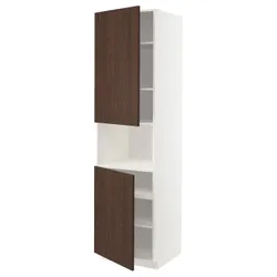 IKEA METOD(494.699.01) шоста висока мікро 2д / пол, білий/Сінарп коричневий
