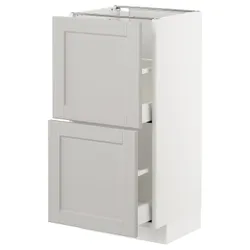 IKEA METOD / MAXIMERA(592.742.53) шафа / 2 szu /, білий / Lerhyttan світло-сірий