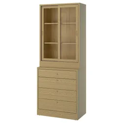 IKEA TONSTAD(895.478.79) поєднання з ящиками, Okl Oak/Glass