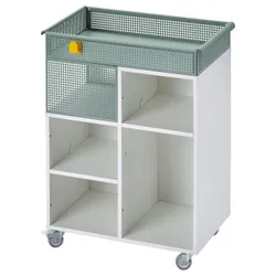 IKEA ÖVNING(005.170.03) візок, білий/сіро-зелений