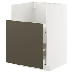 IKEA METOD / MAXIMERA(395.586.72) Кабінет ZL під високими, Biały/Havstorp Brown та Beige