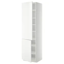 IKEA METOD(494.575.97) висока шафа з полицями / 2 двер, білий/Ringhult білий