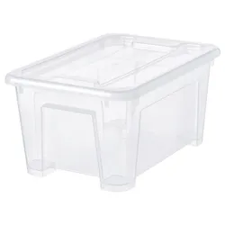 IKEA SAMLA (094.408.39) контейнер з кришкою, прозорий