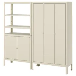 IKEA KOLBJÖRN(696.155.29) книжкова шафа на 2 шафи, бежевий/відкритий закритий