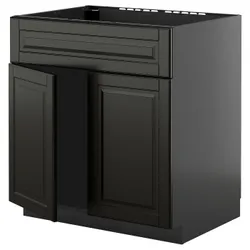 IKEA METOD(595.872.06) Гардероб Сток 2DRZ/FR, Чорна Чорна