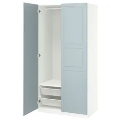 IKEA PAX / FJÄREHALS(895.651.23) Комбінація гардеробу, білий/світло -сірий -блак