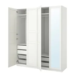 IKEA PAX / TYSSEDAL(393.958.16) комбінований гардероб, білий / дзеркало