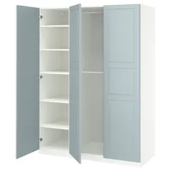 IKEA PAX / FJÄREHALS(295.652.15) Комбінація гардеробу, білий/світло -сірий -блак