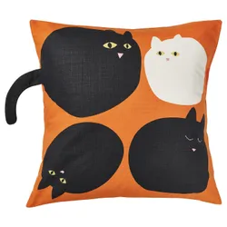 IKEA MÄVINN(105.749.55) подушка, Малюнок у котів помаранчевий