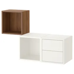 IKEA EKET(094.903.20) комбінування підвісних шаф, білий/горіх