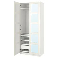 IKEA PAX / BERGSBO(995.011.83) Комбінація гардеробу, біле/дзеркало