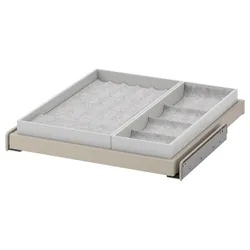 IKEA KOMPLEMENT(794.370.89) висувна полиця зі вставкою, бежевий/світло-сірий