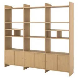 IKEA LÅDMAKARE(195.646.88) поєднання з розсувними дверима, з 2 вставками з полицею/імітом. дуб