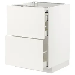 IKEA METOD / MAXIMERA(894.191.41) шафа з висувною стільницею / 3 шухляди, білий / Veddinge білий