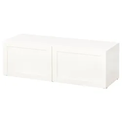 IKEA BESTÅ(490.474.21) шафа з дверима, білий / Ханвікен білий