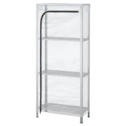 IKEA HYLLIS (992.917.45) книжкова шафа з кришкою, прозорий