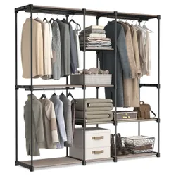 Відкритий модульний гардероб для одягу з темно-ножом