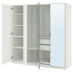 IKEA PAX / KAMMARTORP/GULLABERG(395.725.88) Комбінація гардеробу, біле/біле дзеркало