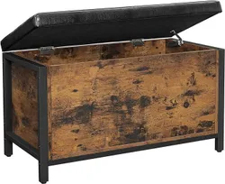 Лава VASAGLE з місцем для зберігання, м’який комод, 80 x 40 x 50 см, комод, передпокій, спальня, промисловий дизайн, штучна шкіра,