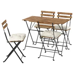 IKEA TÄRNÖ(495.753.60) Таблиця+4 стільці, зовні, Чорно -світло -коричнева складка/складна пляма