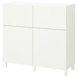 IKEA BESTÅ(494.808.09) поєднання полиці з дверцятами/шухлядами, білий / Lappviken / Stubbarp білий