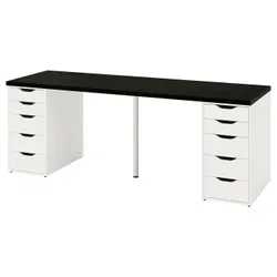 IKEA LAGKAPTEN / ALEX(294.176.87) стіл, Czarnybrąz/білий