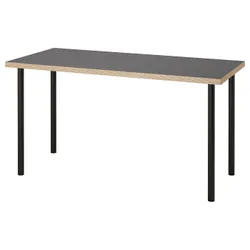 IKEA LAGKAPTEN / ADILS(795.853.72) стіл, сірий/імітація Чорна деревина