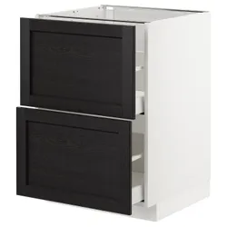 IKEA METOD / MAXIMERA(092.575.38) sz stj 2fr / 2in szu, білий/забарвлений лерхітановим чорним