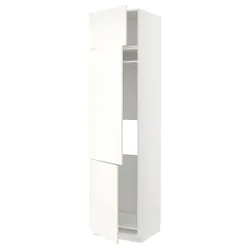 IKEA METOD(995.073.64) висока шафа для холодильника/морозильника/3 двері, білий/Vallstena білий
