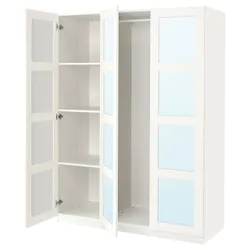 IKEA PAX / BERGSBO(395.011.76) Комбінація гардеробу, біле/дзеркало