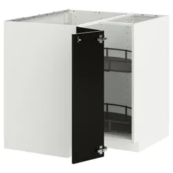IKEA METOD(595.846.08) Кутовий шафа з каруселі, Biały/Bodbyn Black