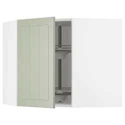 IKEA METOD(594.864.86) кутова навісна шафа з каруселлю, білий/Stensund світло-зелений