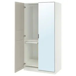 IKEA PAX / KAMMARTORP/FLISBERGET(695.724.88) Комбінація гардеробу, Біле дзеркало/бежевий