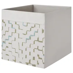 IKEA DRÖNA(305.889.61) коробка, Бежевий/бірюзовий малюнок
