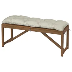IKEA NÄMMARÖ(495.753.03) лавка з подушкою, світло -коричневий/куддарна світло -сірий -рог