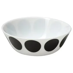 IKEA OFTAST(506.082.65) чаша, білий чорний/крапковий візерунок