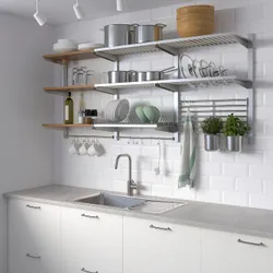 IKEA KUNGSFORS(892.543.38) рейка / полиця / стік / бар / решітка, нержавіюча сталь/зола