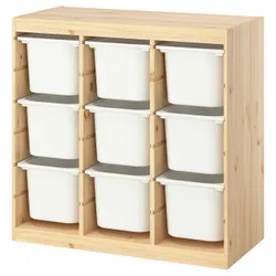 IKEA TROFAST(196.125.71) стелаж з контейнерами, екран/світла сосна пофарбована в білий білий