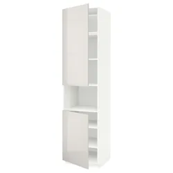IKEA METOD(894.638.03) шоста висока мікро 2д / пол, білий/Ringhult світло-сірий
