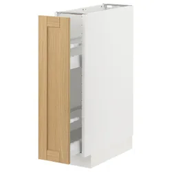 IKEA METOD / MAXIMERA(595.091.76) підлогова шафа/висувне внутрішнє обладнання, білий/Дуб Форсбака