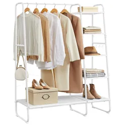 Вішак для одягу з 5 полицями білі