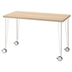 IKEA LAGKAPTEN / KRILLE(194.169.09) письмовий стіл, ефект білого дуба / білий