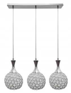 Підвісний світильник Crystal VII Crystal, 3xE27, хромовані кристали