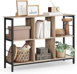 VASAGLE Aufbewahrungsschrank, 2 Ebenen, Bücherregal, Industriestil, 6 Würfel, für Wohnzimmer, Büro, Eingangsbereich, Küche, 33 x