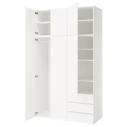 IKEA PLATSA(895.858.90) гардероб 6 дверей+3 ящики, Білий/Фоннес Білий